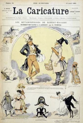 Bajki o aktorze Robercie Macaire autorstwa Robidy, cov. „”Karykatura””17.07.1880.