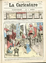 Ilustracja Alberta Robidy (1848-1926) na okładkę La Caricature (1880)