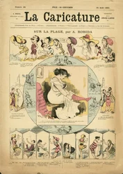 Ilustracja Alberta Robidy (1848-1926) na okładkę La Caricature (1880)