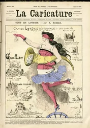 Ilustracja Alberta Robidy (1848-1926) na okładkę „Karykatury” (1880)