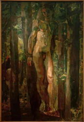 Sebastian związany w lesie