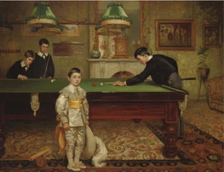 Sala bilardowa, 1902