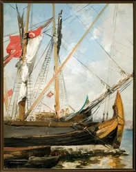 Żaglówki na Bosforze w Turcji Obraz Alberto Pasini (1826-1899) Geny z XIX wieku, Galleria d