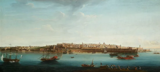 Jeden z zestawu siedmiu widoków Valletty, Malty i okolic, ok. 1753 (olej na płótnie)