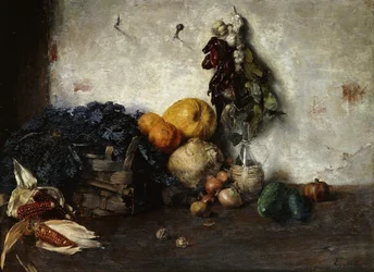 Martwa natura warzyw przy ścianie, 1890