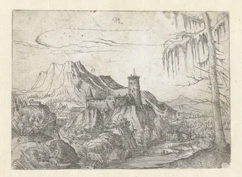 Albrecht Altdorfer - Krajobraz z dużym zamkiem