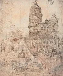 Kąpiel Susanna - Rysunek Albrechta Altdorfera (ok. 1480-1538)