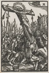 Upadek i odkupienie człowieka: podniesienie krzyża, c. 1515.