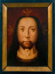 La sainte face - Święte Oblicze - Malarstwo przez krąg Bouts, Aelbrecht (Albrecht, c1455-1549), Olej na drewnie c1500 (37,4x28,2cm) - Museu Nacional d