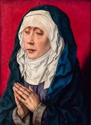 Dziewica Maryja w żałobie modląca się, ok. 1500 (tempera i olej na drewnie (dąb))
