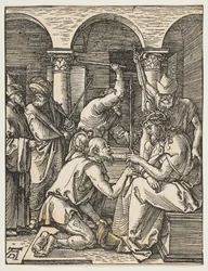 Chrystus ukoronowany cierniem, z Małej pasji, ca. 1509.
