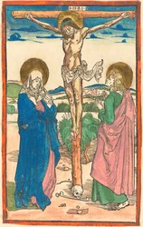 Chrystus na krzyżu między Dziewicą a św. Janem