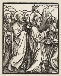 Chrystus uzdrawia niewidomego (z: Postilla, 43 drzeworyty)