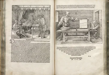 Ilustracja z Czterech ksiąg o proporcjach ludzkich, 1528