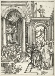 Życie Dziewicy: Ofiarowanie Młodej Dziewicy w świątyni, 1504-1505.