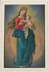 Maria na sierpie księżyca z koroną z gwiazd