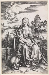 Maria z Dzieciątkiem i małpką