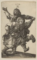 Tańcząca para chłopska, 1514.