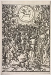Objawienie św. Jana: Adoracja Baranka, 1511.