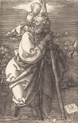 Święty Krzysztof zwrócony w lewo, 1521.