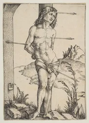 Św. Sebastian przywiązany do kolumny, ca. 1499.