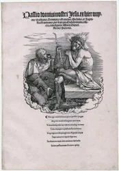 „Cierpiący Chrystus i żołnierz”, arkusz 1 [strona tytułowa] cyklu „Wielka Pasja”