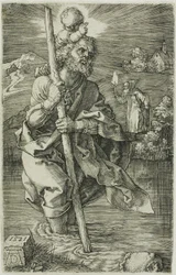 Św. Krzysztof zwrócony w prawo