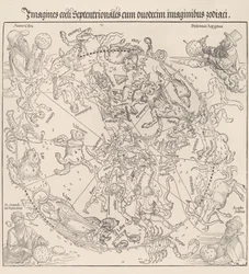 Mapa nieba - półkula północna, 1515., 1515.