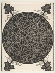 Piąty węzeł. Roundel z przeplotem z siedmioma sześcioramiennymi gwiazdami, 1521 wcześniej.