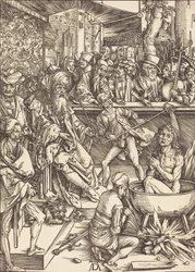 Męczeństwo św. Jana prawdopodobnie ok. 14961498.