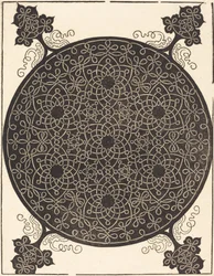 Szósty węzeł łączący siedem małych systemów węzłów z czarnymi środkami, prawdopodobnie 1506-1507.