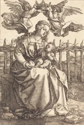 Dziewica z Dzieciątkiem ukoronowana przez dwa anioły, 1518.