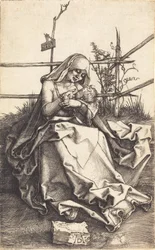Dziewica z Dzieciątkiem na ławce z trawy, 1503.