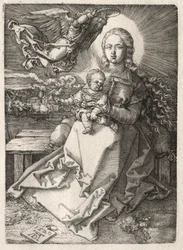 Dziewica ukoronowana przez anioła, 1520.