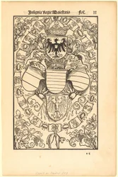 Herb Maksymiliana I jako króla rzymskiego [recto]; herb Floriana Waldaufa (Waldauffa) z Waldensteinu [verso]