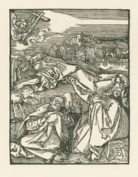 Agonia w Ogrójcu - Chrystus na Górze Oliwnej, ok. 1508-09 (drzeworyt)