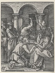 Chrystus ukoronowany cierniem, ok. 1510 (drzewryt)