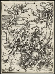 Herkules zwyciężający Kakusa, ok. 1496 (drzeworyt)