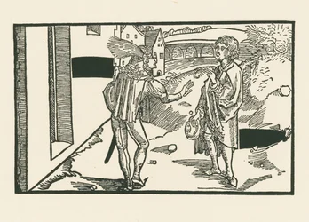 Phaedria i Parmeno, ok. 1492-93 (drzeworyt)