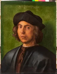 Portret młodego mężczyzny Obraz Albrechta Durera (1471-1528) 1506 Genes, Musei di Strada Nuova