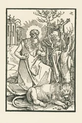 Święty Hieronim. Ilustracja do Lukas von Prag: Apologia. Druk: Hieronymus Höltzel, Norymberga