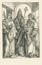 Święci Szczepan, Sykstus i Wawrzyniec, ok. 1504-05 (drzeworyt)
