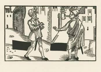 Sannio i Syrus, ok. 1492-93 (drzeworyt)