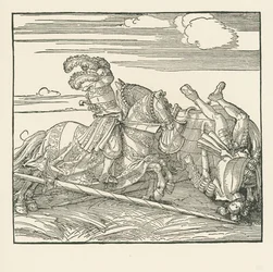 Turniej niemiecki, ok. 1517-18 (drzeworyt)