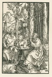 Pustelnicy, święty Antoni Wielki i święty Paweł, ok. 1503-04 (drzeworyt)