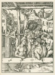 Łaźnia męska, ok. 1496-97 (drzeworyt)