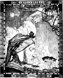 Dante Alighieri, średniowieczny poeta włoski, 1921.