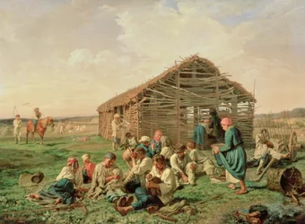 Odpoczynek podczas Haying, 1861