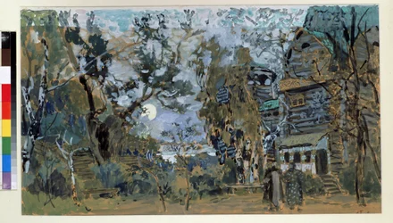 Scenografia do opery Pskov Maiden Mikołaja Rimskiego Korsakowa (Rimsky-Korsakov) (1844-1908) ( Scenografia do opery Pskov Maiden N. Rimskiego Korsakowa (Rimsky-Korsakov). Dzieła Aleksandra Yakvlevica
