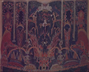Projekt kurtyny maskującej do spektaklu teatralnego "Maskarada" M. Lermontowa, 1917